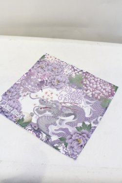 画像1: Qutie Frash / アメQガチャハンドタオル  和柄 ラベンダー O-25-05-23-026-QU-ZA-IG-OS