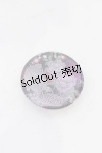 Qutie Frash / アメQガチャ光るバッジ  和柄 パープル O-25-05-23-029-QU-ZA-IG-OS