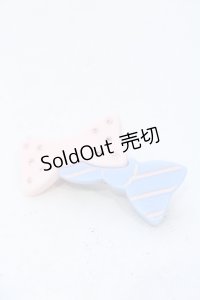 MILK / ダブルribbonバレッタ  ピンク×サックス O-25-05-23-004-ML-AC-OW-ZT