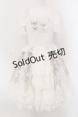 QuaintLass / 花眠妖精 ジャンパースカート S アイボリー×ピンク系 O-25-05-26-031-LO-OP-IG-OS