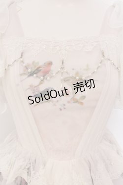 画像2: QuaintLass / 花眠妖精 ジャンパースカート S アイボリー×ピンク系 O-25-05-26-031-LO-OP-IG-OS