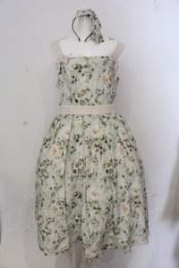 Forest Wardrobe / 森林の休日ジャンパースカート 2XL 緑花花 O-25-05-26-033-LO-OP-YM-ZY