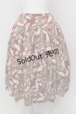 画像1: PINK HOUSE / マーガレット柄カットスカート  アカ O-25-05-26-034-LO-SK-OW-OS