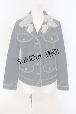 画像1: INGEBORG / ローズモチーフデニムジャケット  インディゴ O-25-05-26-005-LO-JA-IG-OS