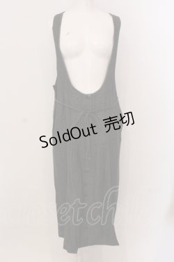 画像1: PINK HOUSE / ピンタックデニムジャンパースカート  クロ O-25-05-26-035-LO-OP-OW-OS