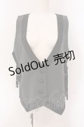 Qutie Frash / ジレ L グレー×ブラック O-25-05-26-037-QU-TO-IG-OS