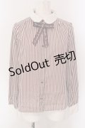 【SALE】Fi.n.t / ストライプブラウス  ボルドー O-25-05-26-041-CA-BL-IG-ZT165