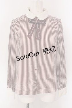 画像1: 【SALE】Fi.n.t / ストライプブラウス  ボルドー O-25-05-26-041-CA-BL-IG-ZT165