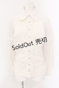 Ozz oneste / 2WAYピンタックブラウス  オフシロ O-25-05-26-045-OO-BL-IG-OS