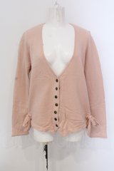 INGEBORG / セーラーカットカーディガン  ピンク O-25-05-26-049-LO-TO-OW-ZI
