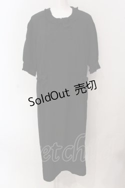 画像1: KANEKO ISAO / リボン使いピンタックワンピース  クロ O-25-05-26-054-EL-OP-OW-OS