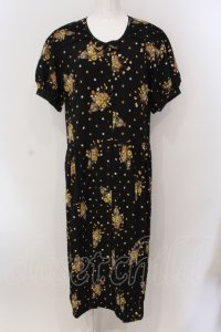 KANEKO ISAO / 花瓶柄ワンピース  クロ O-25-05-26-055-EL-OP-OW-ZT431