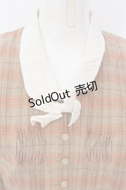 画像2: KANEKO ISAO / ダブルカラーチェック柄ワンピース  オレンジ系 O-25-05-26-057-EL-OP-OW-OS