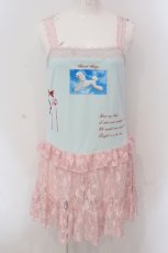 画像1: 【SALE】Candy Stripper / MY FAVORITE CAMISOLE ONE-PIECE　ワンピース F ミントグリーン×ピンク O-25-05-26-058-PU-OP-OW-ZT353 (1)