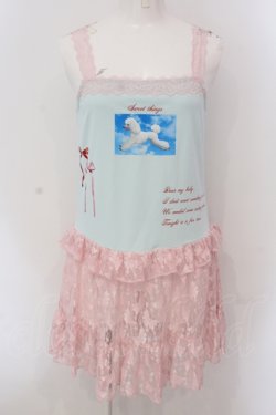 画像1: Candy Stripper / MY FAVORITE CAMISOLE ONE-PIECE　ワンピース F ミントグリーン×ピンク O-25-05-26-058-PU-OP-OW-OS