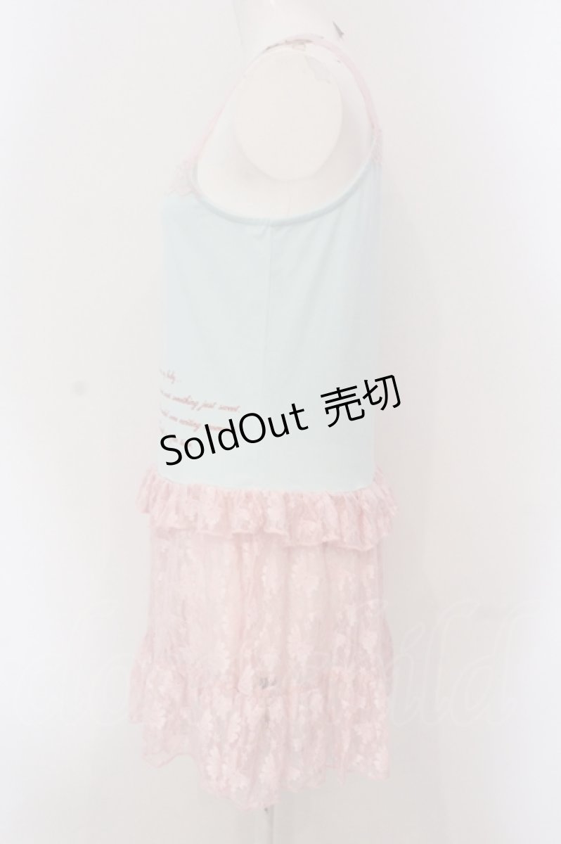 画像3: 【SALE】Candy Stripper / MY FAVORITE CAMISOLE ONE-PIECE　ワンピース F ミントグリーン×ピンク O-25-05-26-058-PU-OP-OW-ZT353 (3)