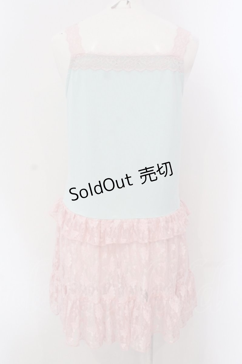 画像4: 【SALE】Candy Stripper / MY FAVORITE CAMISOLE ONE-PIECE　ワンピース F ミントグリーン×ピンク O-25-05-26-058-PU-OP-OW-ZT353 (4)