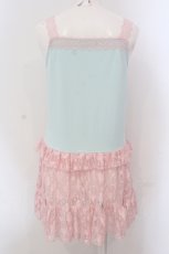 画像4: 【SALE】Candy Stripper / MY FAVORITE CAMISOLE ONE-PIECE　ワンピース F ミントグリーン×ピンク O-25-05-26-058-PU-OP-OW-ZT353 (4)