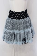 TOXIC STAR / チュールレイヤードベロアスカート  ブルー O-25-05-26-062-PU-SK-OW-ZT198