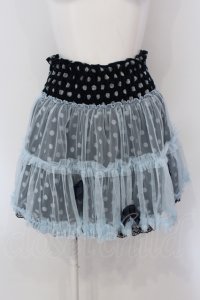 TOXIC STAR / チュールレイヤードベロアスカート  ブルー O-25-05-26-062-PU-SK-OW-ZT198