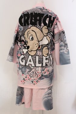 画像3: GALFY / 卍甚平 大型犬（L） ピンク O-25-05-26-063-PU-OP-OW-OS