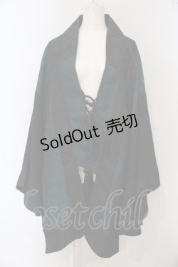 画像1: Qutie Frash / 着物ロングカーデ  グリーン O-25-05-26-065-QU-TO-IG-OS