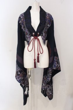 画像1: Qutie Frash / 着物ショートカーデ  ネイビー O-25-05-26-066-QU-TO-IG-OS