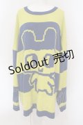 Candy Stripper / まめっち BORDER KNIT　ニット 2 イエロー×ネイビー O-25-05-26-067-PU-TO-OW-ZY
