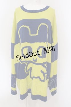 画像1: Candy Stripper / まめっち BORDER KNIT　ニット 2 イエロー×ネイビー O-25-05-26-067-PU-TO-OW-ZY
