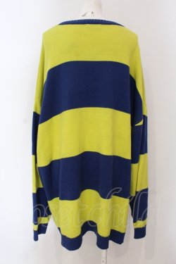 画像3: Candy Stripper / まめっち BORDER KNIT　ニット 2 イエロー×ネイビー O-25-05-26-067-PU-TO-OW-OS