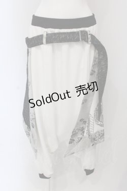 画像1: Qutie Frash / ラップ付きサルエルパンツ  ホワイト O-25-05-26-069-QU-PA-IG-OS