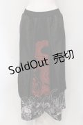 Qutie Frash / 和柄ワイドパンツ  レッド×ブラック O-25-05-26-070-QU-PA-IG-OS
