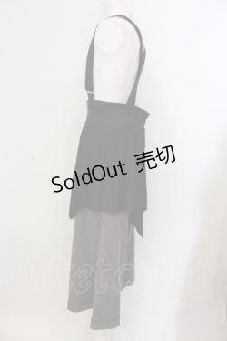 画像2: ALGONQUINS / サスペンダー付きラップワイドパンツ F グレー×ブラック O-25-05-26-076-AL-PA-OW-OS