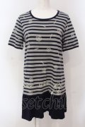 INGEBORG / カメリアボーダーカットチュニック 3 ネイビー×グレー O-25-05-26-009-LO-TO-IG-OS