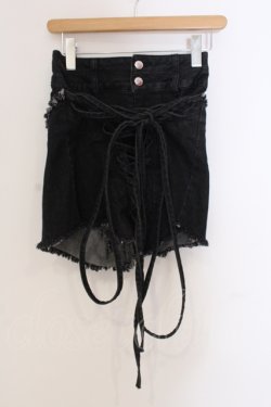 画像1: Melt the lady / メディーバルショートパンツ S クロ O-25-05-26-078-PU-PA-OW-OS