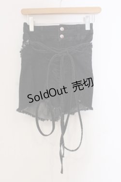 画像1: Melt the lady / メディーバルショートパンツ S クロ O-25-05-26-078-PU-PA-OW-OS