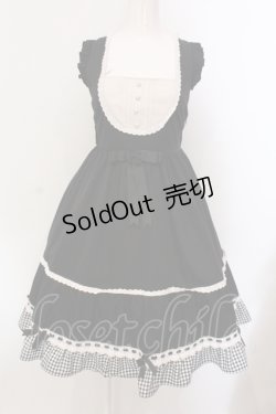 画像1: Amavel / Primavera ギンガムティアードジャンパースカート F クロ O-25-05-26-082-CA-OP-OW-OS