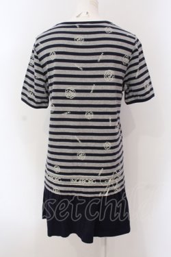 画像3: INGEBORG / カメリアボーダーカットチュニック 3 ネイビー×グレー O-25-05-26-009-LO-TO-IG-OS