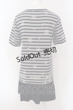 画像3: INGEBORG / カメリアボーダーカットチュニック 3 ネイビー×グレー O-25-05-26-009-LO-TO-IG-OS