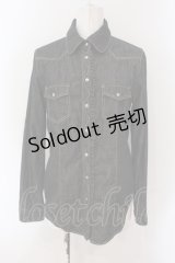 INGEBORG / ロゴスナップボタンデニムシャツ 9 クロ O-25-05-26-011-LO-JA-IG-OS