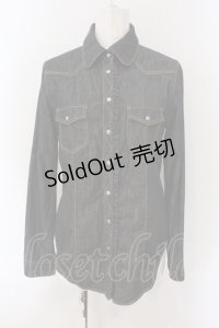 INGEBORG / ロゴスナップボタンデニムシャツ 9 クロ O-25-05-26-011-LO-JA-IG-OS