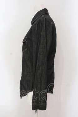 画像2: INGEBORG / ロゴスナップボタンデニムシャツ 9 クロ O-25-05-26-011-LO-JA-IG-OS