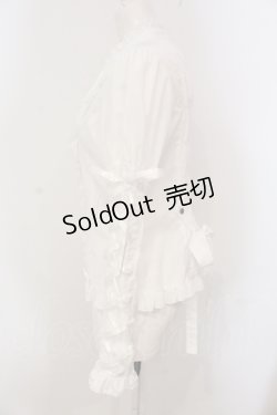 画像3: metamorphose / レースアップスリーブブラウス size1 シロ O-25-05-26-093-ME-BL-IG-OS