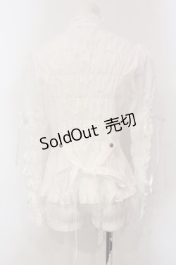 画像4: metamorphose / レースアップスリーブブラウス size1 シロ O-25-05-26-093-ME-BL-IG-OS