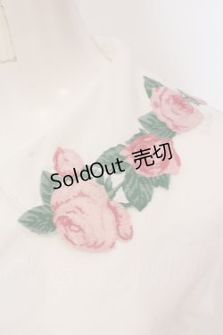 画像2: Jane Marple / ローズエンブロイダリーカラーのブラウス M シロ O-25-05-26-094-JM-BL-IG-OS