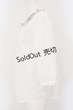 画像3: Jane Marple / ローズエンブロイダリーカラーのブラウス M シロ O-25-05-26-094-JM-BL-IG-OS