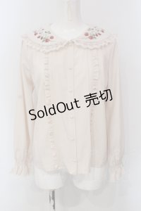 axes femme POETIQUE / ストロベリーフィールドブラウス M キナリ O-25-05-26-096-AX-BL-OW-OS