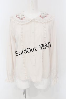 画像1: axes femme POETIQUE / ストロベリーフィールドブラウス M キナリ O-25-05-26-096-AX-BL-OW-OS