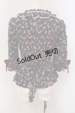 画像4: metamorphose / スクエアあきフリルブラウス(五分袖) 1 ネイビー O-25-05-26-097-ME-BL-OW-OS