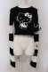 画像1: DimMoire / 【HELLO KITTY×DimMoire】しましまダメージニット F ブラック×ホワイト O-25-05-26-100-PU-TO-OW-OS (1)